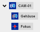 Fokuspunkt einer generischen Kamera als separater Knoten