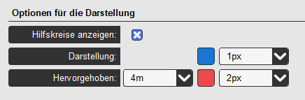 Optionen für die Darstellung der Referenzkreise